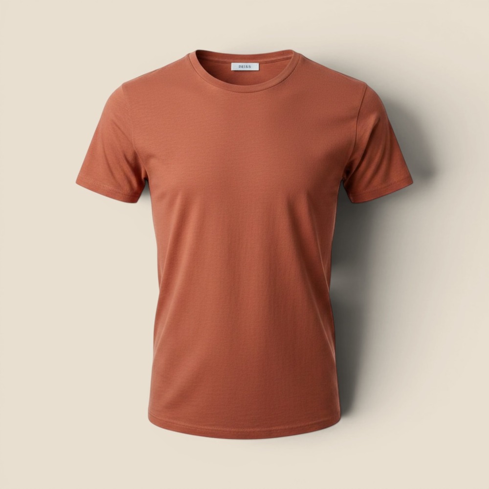 Reiss T-Shirt Mens Small Rust Orange Short Sleeve Crew Neck Cotton Tee